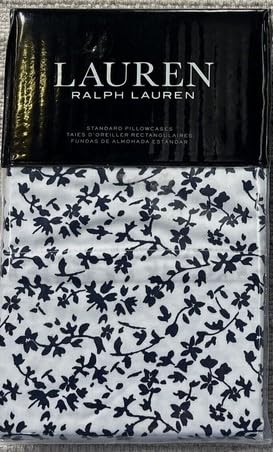 Lauren Ralph Lauren Spencer Floral King Pillowcases Set Navy Blue White (King)