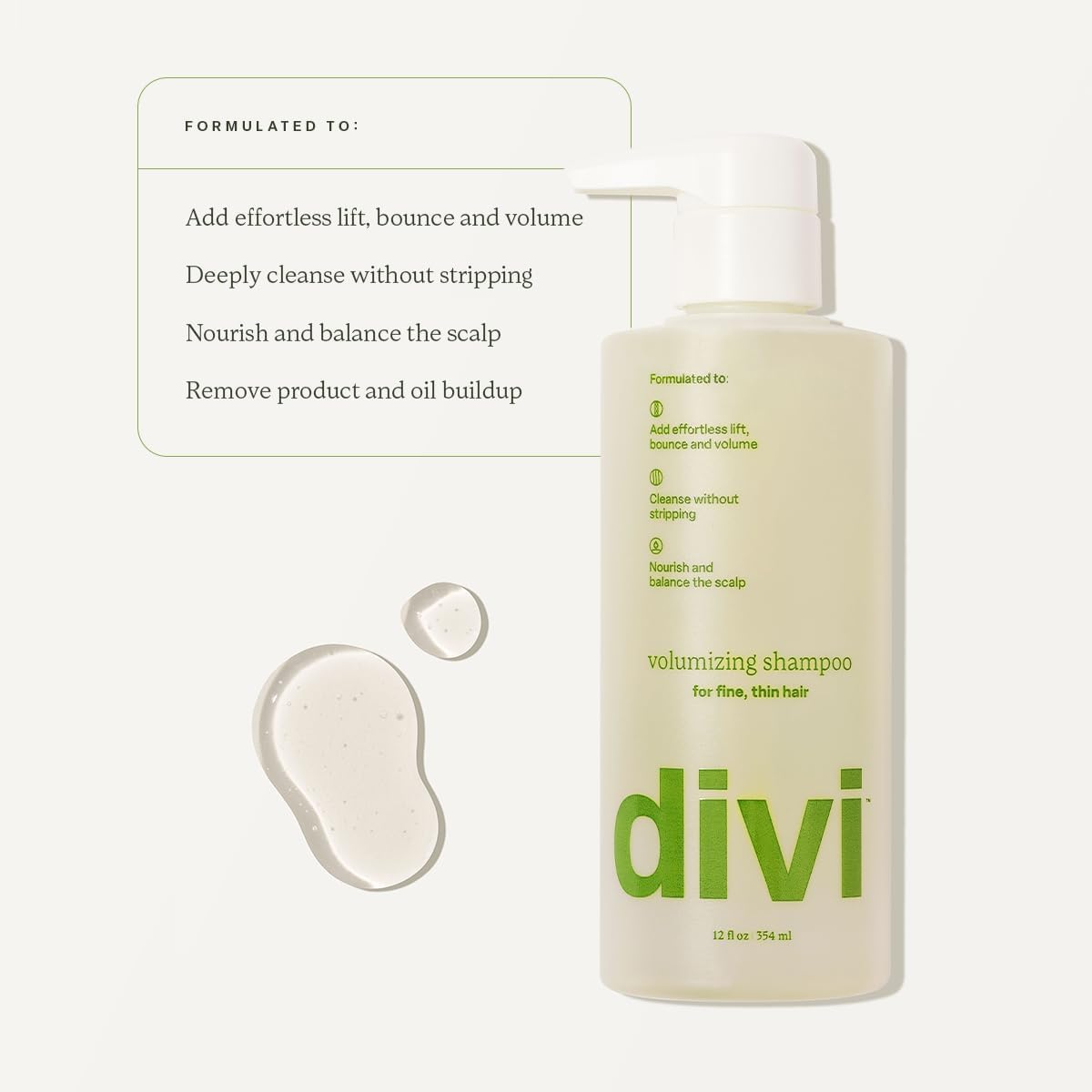 Divi Volumizing Starter Bundle for Women and Men - Includes Volumizing Shampoo, Conditioner, and Scalp Serum for Healthy, Fuller Hair - Lightweight