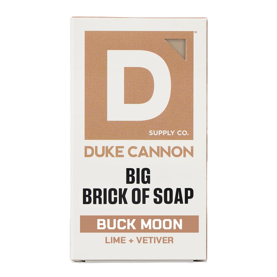 Duke Cannon Supply Co. Extra Large Bar Soap - Men's Natural Soap with Masculine Scents - Lime + Vetiver - Made in the USA with Domestic & Globally
