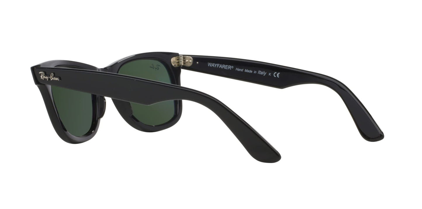 Ray-Ban RB2140 Original Wayfarer Sunglasses, Black/Green, 50 mm