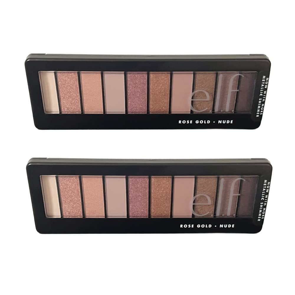 e.l.f. Pack of 2 Eyeshadow Palette, Rose Gold - Nude 83277