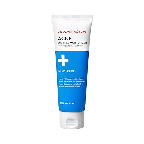Peach Slices - Acne Oil-Free Moisturizer (2.82 oz) - 2% Salicylic Acid Acne Treatment - Clear & Prevent Breakouts - Hyaluronic Acid, Niacinamide, Cica