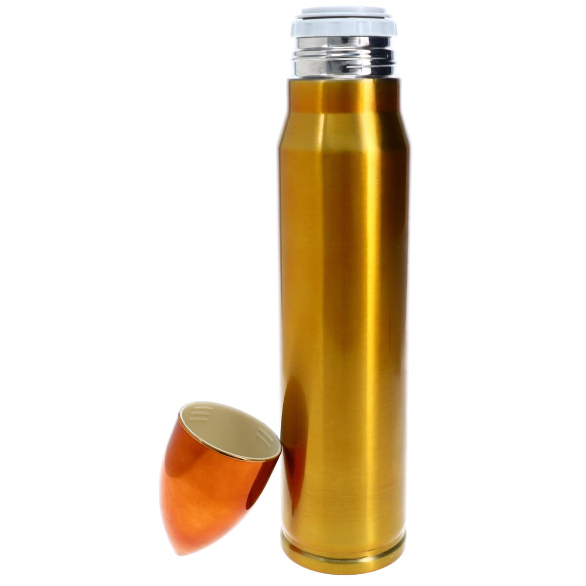 BlackCanyon Outfitters Bullet BRASSBUL Water Bottle 25-Ounce Insulated Water Canteen - Hunting Accessory