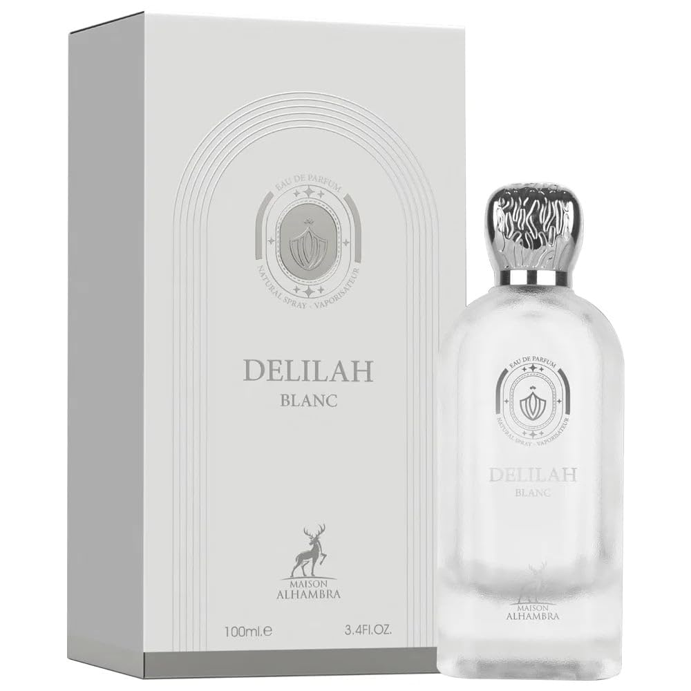 Maison Alhambra Delilah Blanc - Citrus, Amber, Floral, Musky - Eau de Parfum Spray Long-Lasting Fragrance for Women, 3.4 Ounce / 100 ml Beauty and Personal Care Maison Alhambra