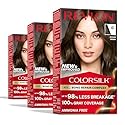 Revlon ColorSilk with Bond Repair Complex, Brown Permanent Hair Color, 100% Gray Coverage, Ammonia Free Hair Dye, Vegan Keratin, 41 Medium Brown (Pack