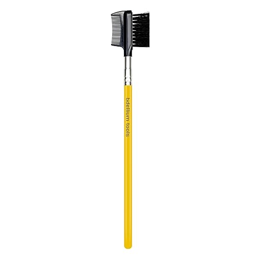 Bdellium Tools Professional Makeup Brush - Studio Series 722 Comb/Brow - With Soft Synthetic Fibers, For Prep Brows & Eyelashes (Yellow, 1pc)