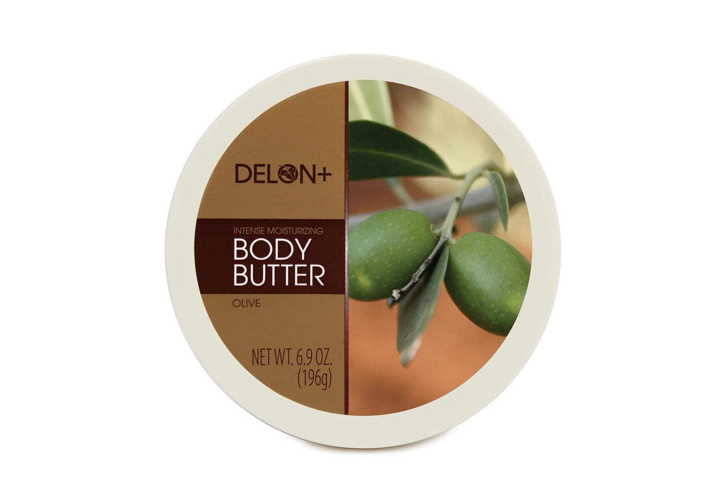 DELON Intense Moisturizing Body Butter, Olive with Olive Oil & Vitamin E, 6.9 oz (Pack of 4)