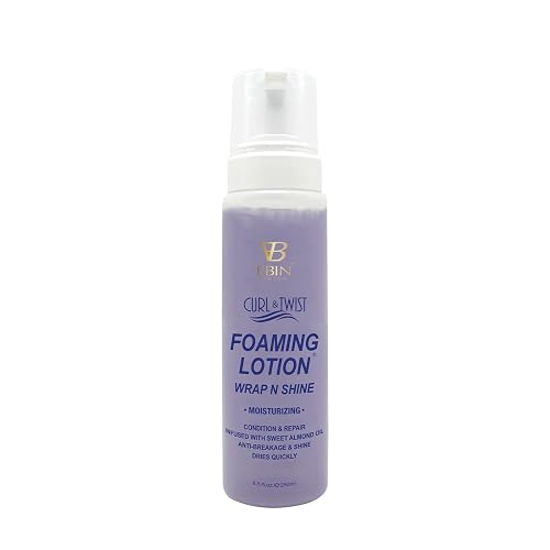 EBIN NEW YORK Curl & Twist Foaming Lotion Moisturizing - 8.5 oz/ 250ml | Moisturizing and Hydration, Smoothing with Natural High Shine, Defining Curls