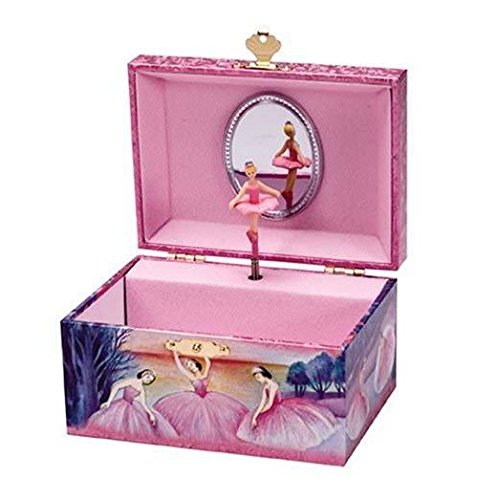 Schylling Iridescent Ballerina Jewelry Box, Pink