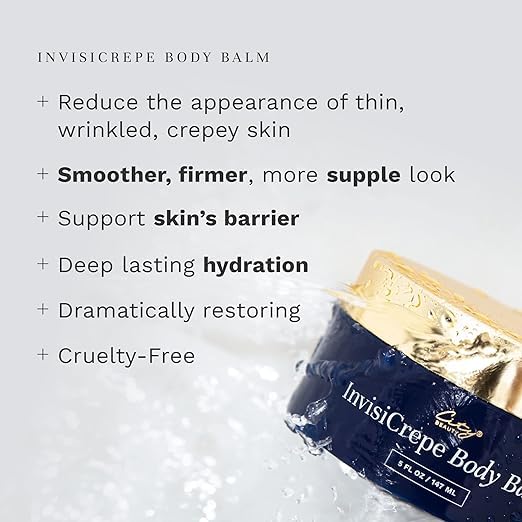 City Beauty InvisiCrepe Body Balm - Skin Firming & Tightening Lotion for a Smoother, Firmer Look | Anti-Aging Firming Body Cream
