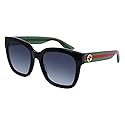 Gucci Square Sunglasses GG0034SN 002 Black/Green/Red 54mm 0034