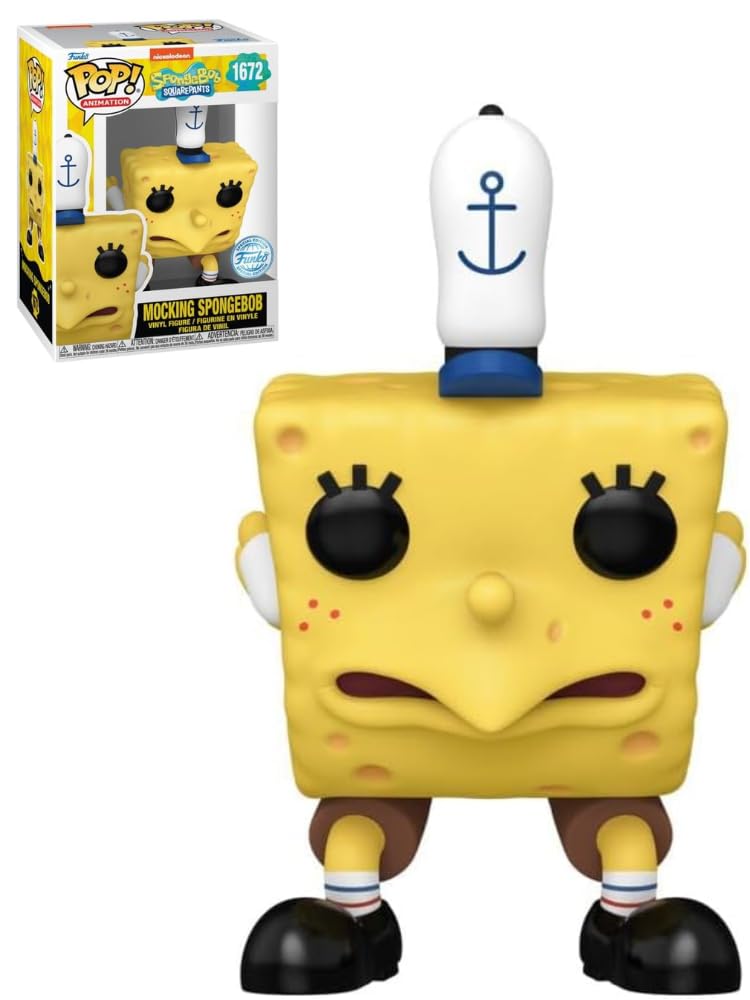Funko Pop! Animation: Spongebob Squarepants - Mocking Spongebob 25th Anniversary Edition Vinyl Figure, 4 Inches