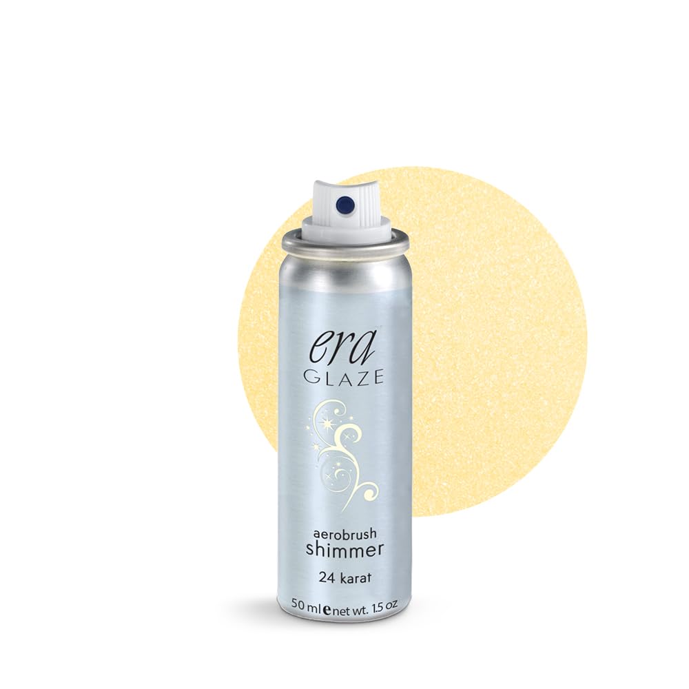 ERA GLAZE spray makeup, SHIMMER - 24 KARAT, 1.5 ounce, professional airbrush cosmetics by Era Beauty