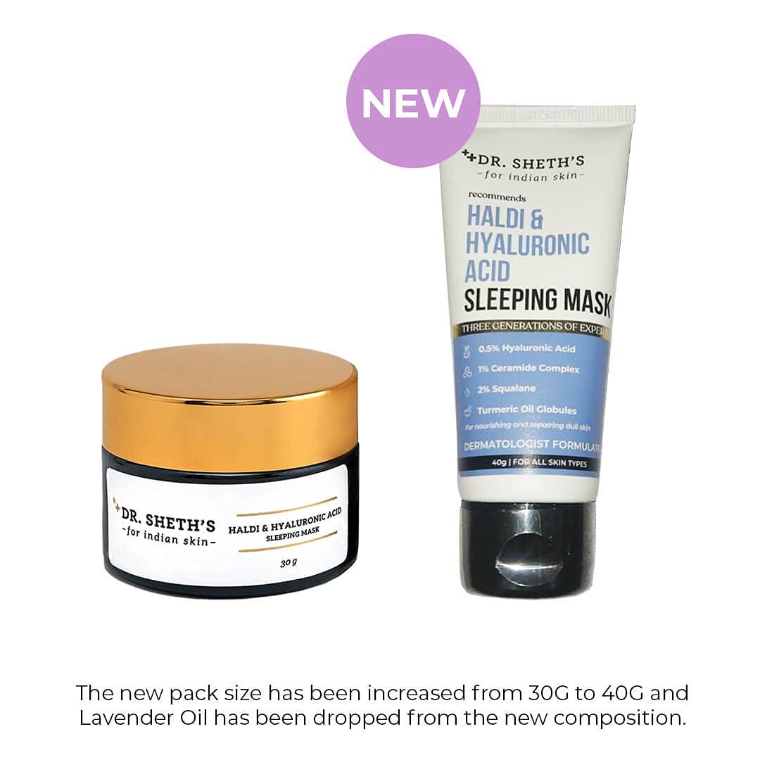 Dr. Sheth's Turmeric & Hyaluronic Acid Sleeping Gel Face Mask | Hydrates & Plumps skin | Soothes & Repairs Tired Skin | Anti Dullness Sleep Mask |