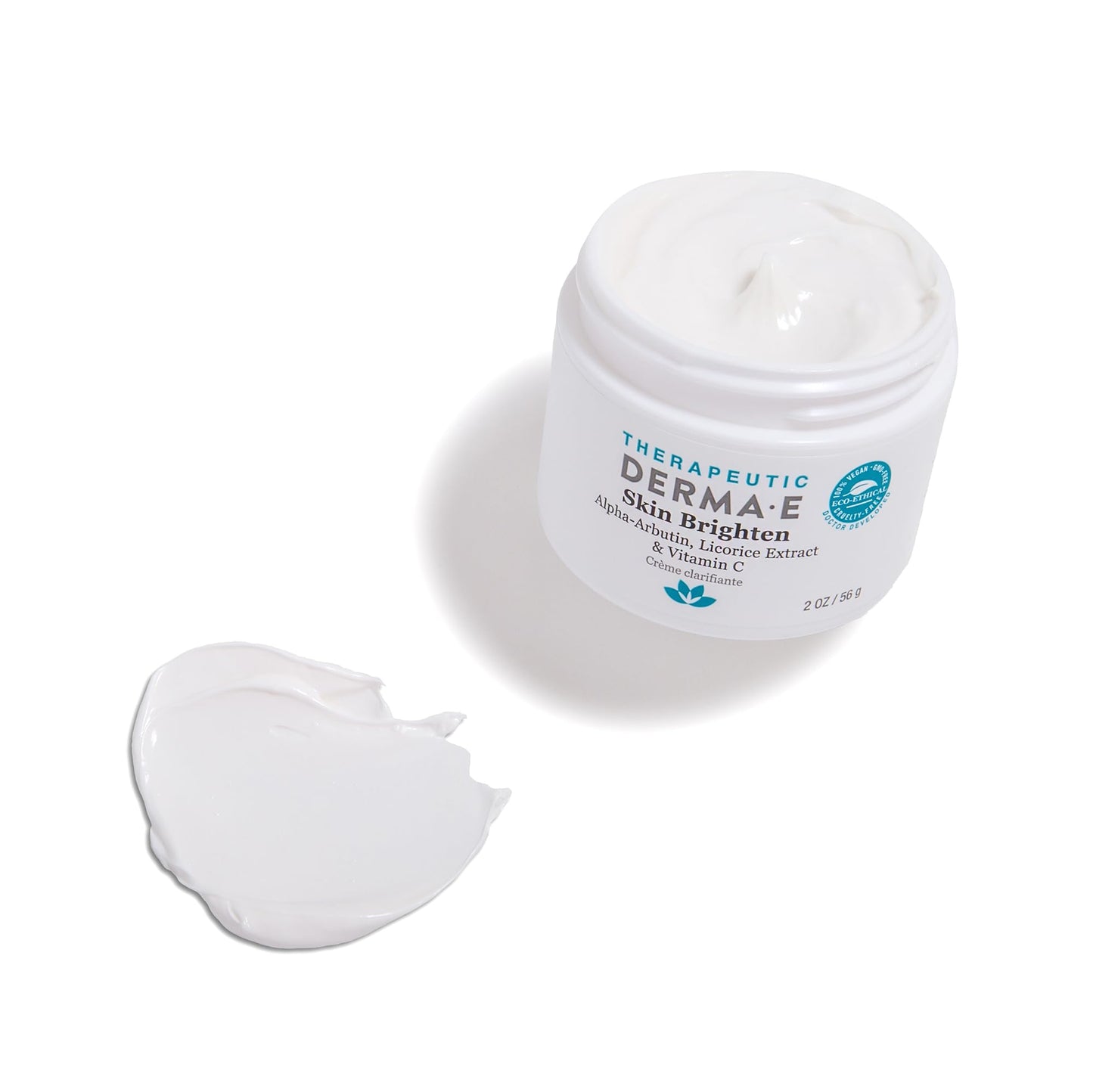 Derma E Skin Brightening Cream - Lightening Cream for Dark Spots - Natural Face and Body Brightener for Age Spots, Hyperpigmentation and Uneven Skin