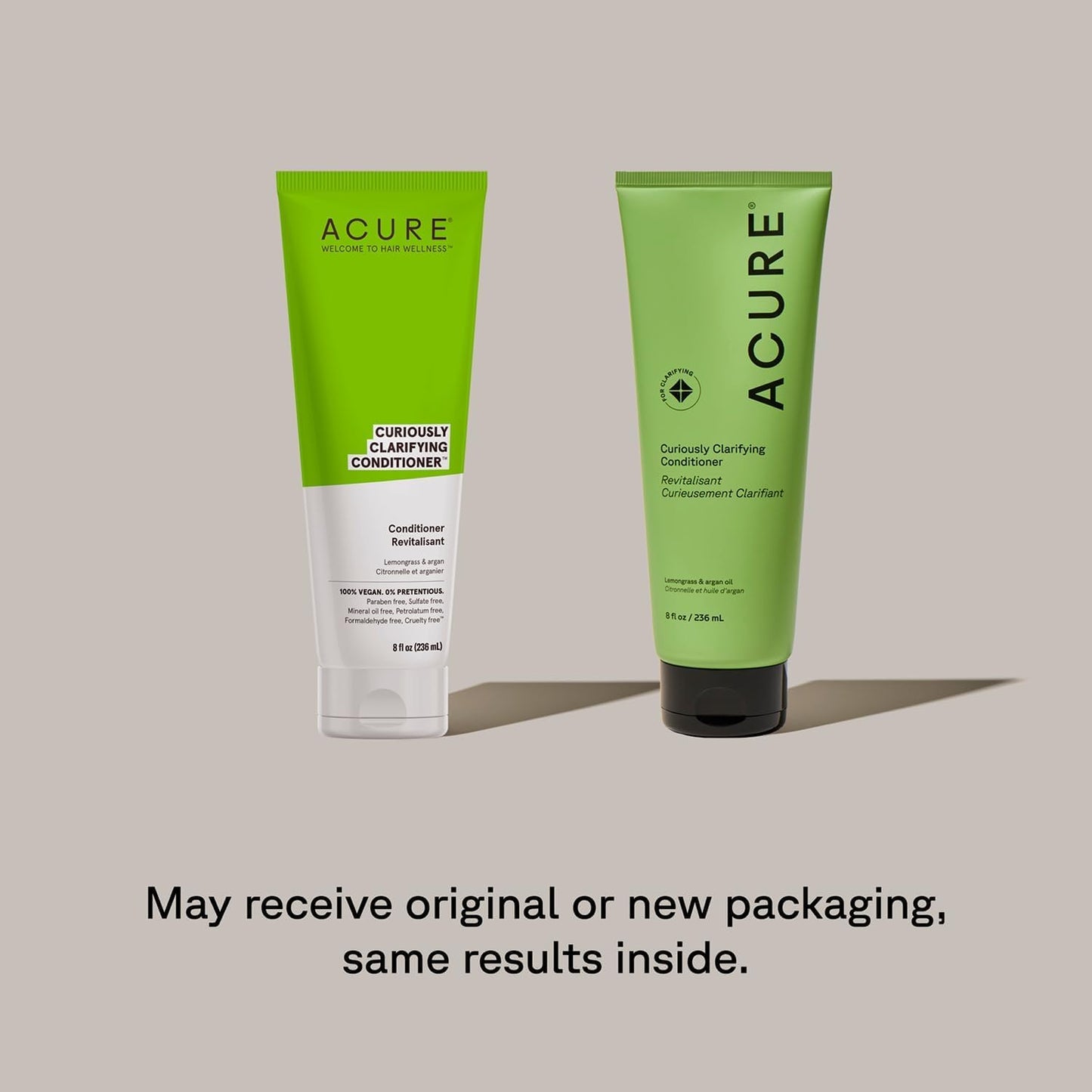 Acure Curiously Clarifying Shampoo and Conditioner Set - Daily Deep Cleansing & Hydrating Set for Women & Men, Detox for Oily Hair & Scalp Build Up