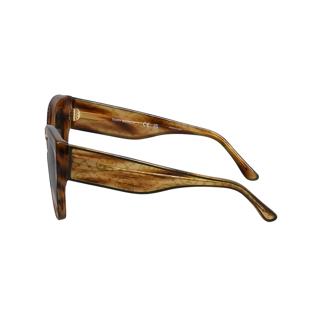 Tory Burch Sunglasses TY 7184 U 192887 Honey Wood With Olive Piping