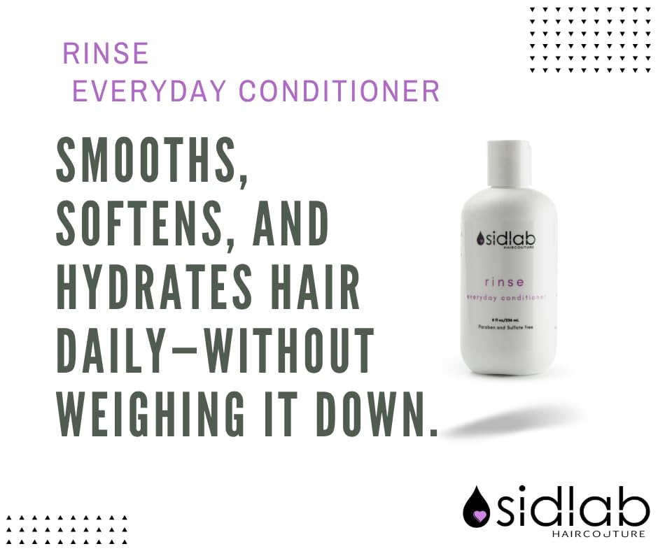 Sidlab Haircouture Rinse Everyday Conditioner gentle lightweight shampoo 2oz