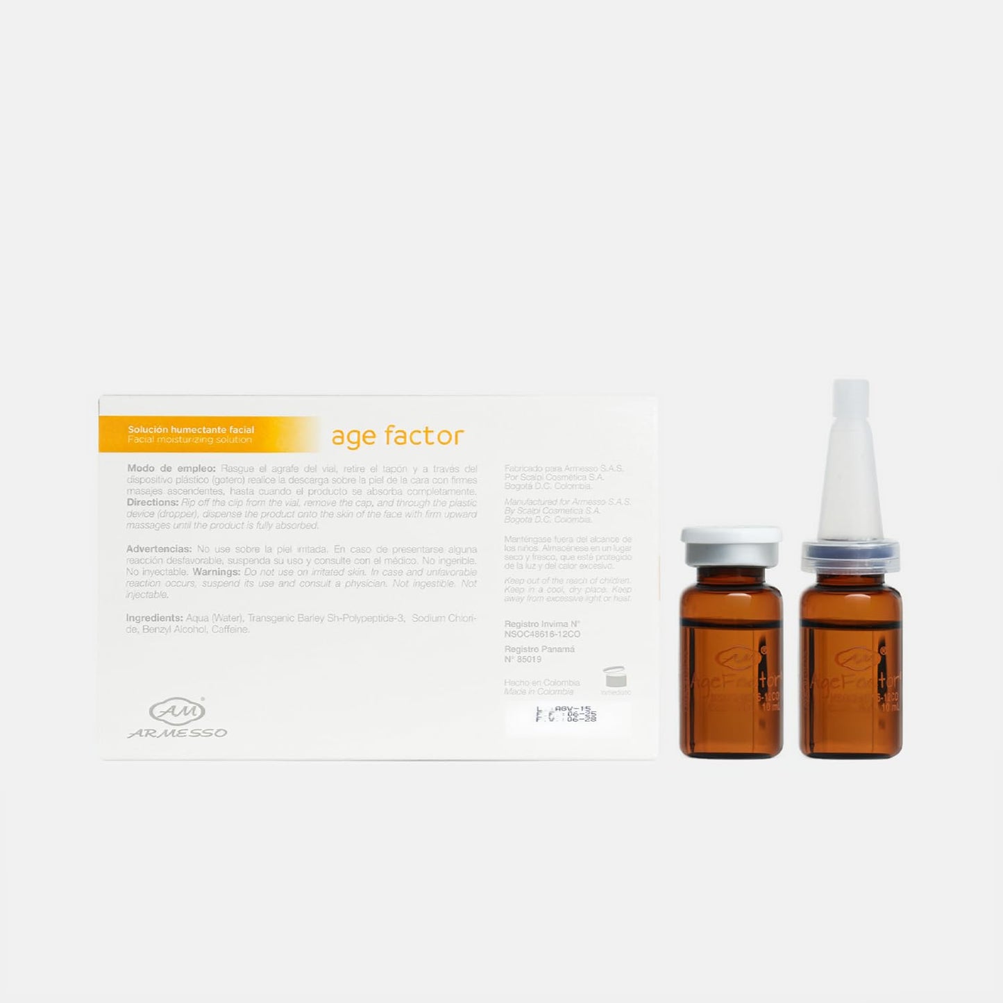 AM Armesso | Age Factor | 5x10ml Vials | Professional Anti-Aging Cosmetic Serum with EGF & Peptides for Firm-Looking, Smooth, and Revitalized Skin |
