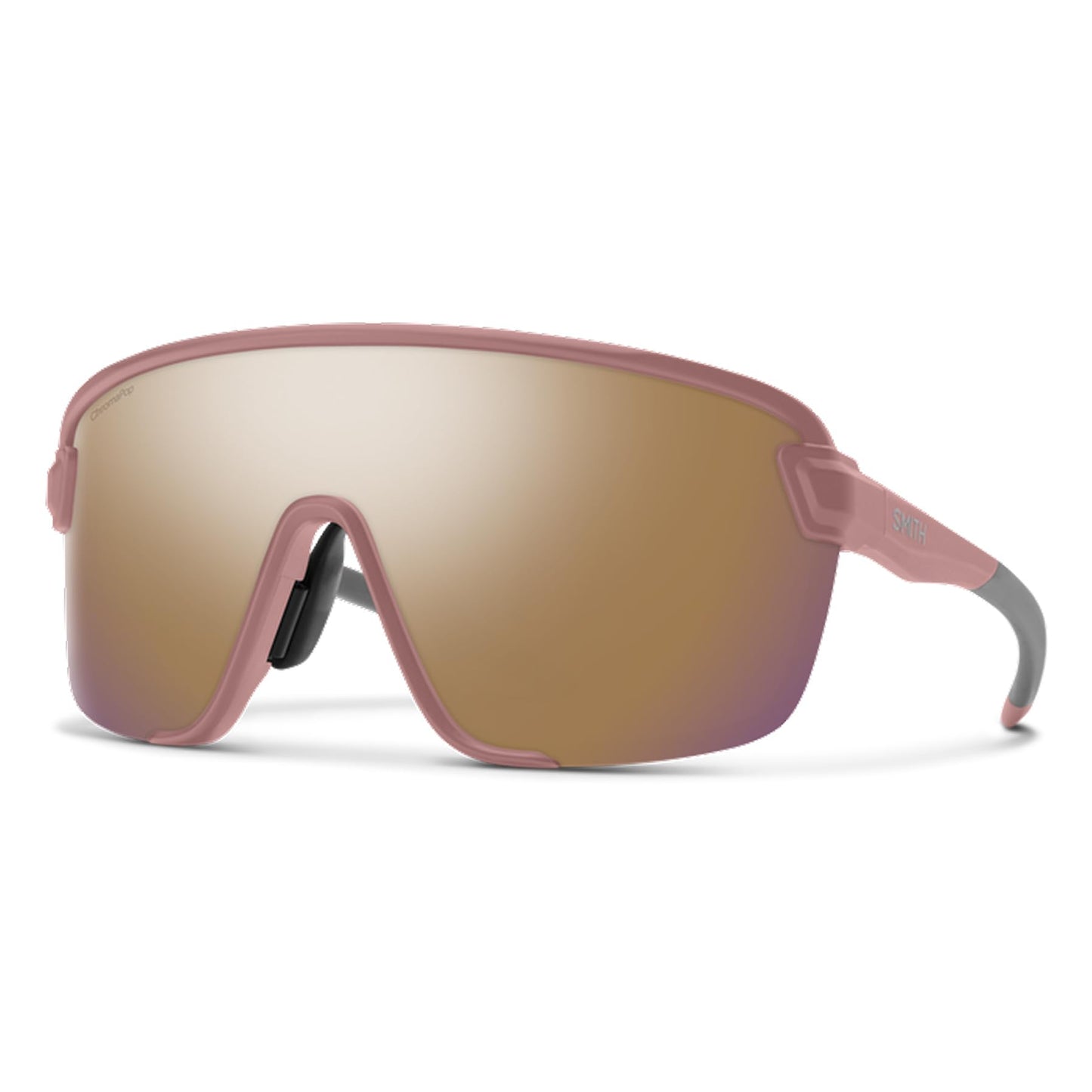 SMITH Bobcat Sunglasses with Chromapop Lenses - Polarized Sunglasses - for Men & Women - Matte Chalk Rose ChromaPop Rose Gold Mirror