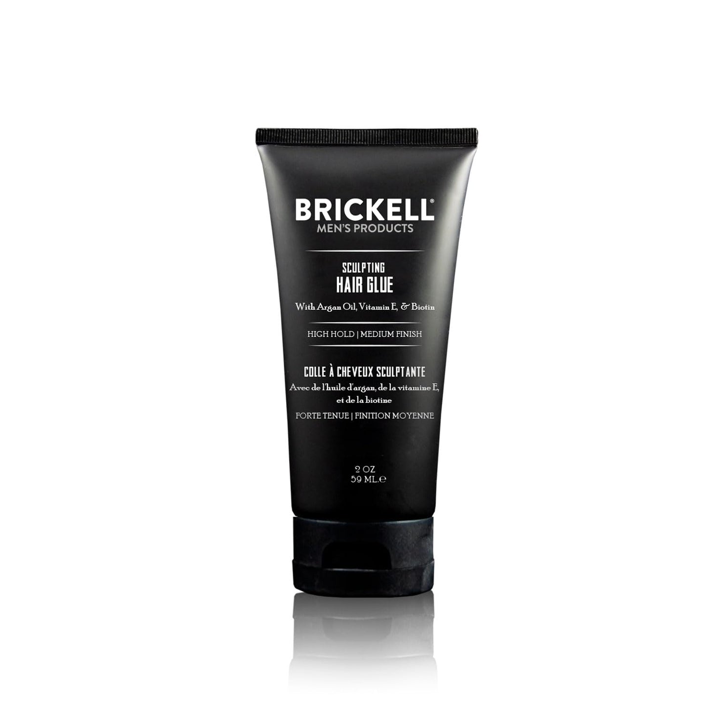 Brickell Men's Hair Styling Sculpting Hair Glue For Men, All Day Lasting Hold for Sculpting and Shaping Hair, 2 Ounce, Scented (2 oz)