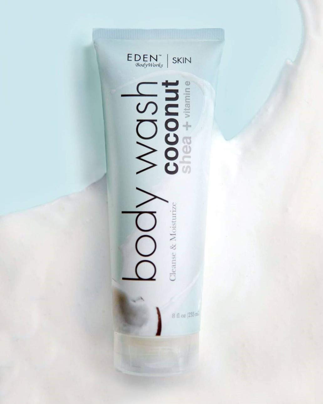 EDEN BodyWorks Coconut Shea Body Wash | 8 oz | Gently Cleanse, Heal & Moisturize Skin - Fresh Scent