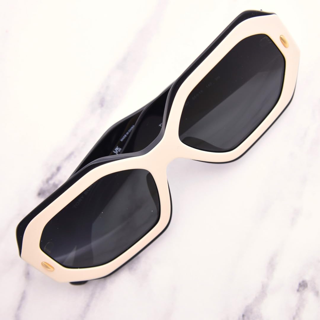 Tory Burch Sunglasses TY 7192 U 196187 Black/Ivory Dark Grey Solid, 55/16/140