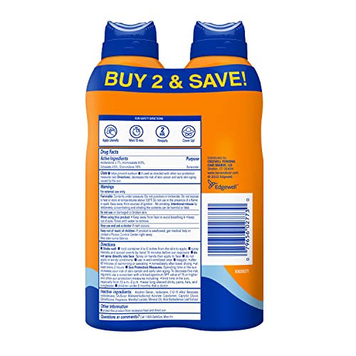 Banana Boat Sport Cool Zone SPF 50 Sunscreen Spray Twin Pack | Spray Sunscreen SPF 50, Sunblock, Oxybenzone-Free, 6oz each