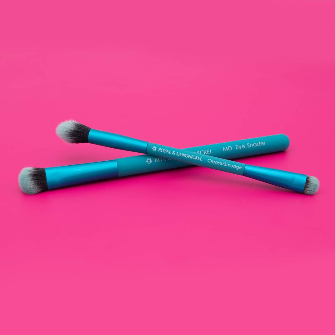 MODA EZGlam Duo Smoky Eye Travel-Size Makeup Brush Kit - Dual-Ended Eye Brushes for Blending & Defining, Vegan & Cruelty-Free