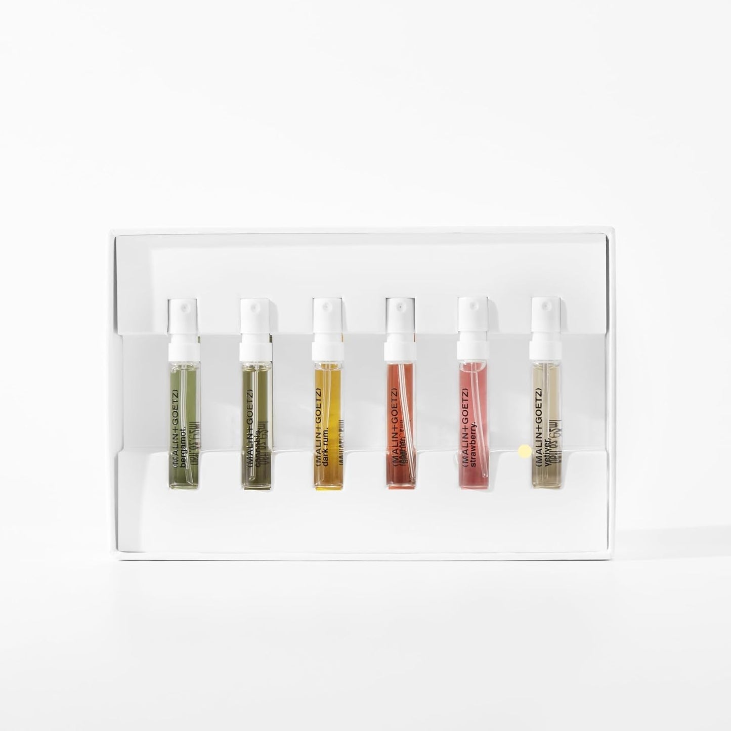 MALIN+GOETZ Discovery Eau De Parfum, 6 x 0.3 Fl. Oz. Unisex Fragrance Gift Set Clean & Modern Scents, Travel-Friendly Vials Vegan & Cruelty Free