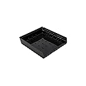 QUANTUM STORAGE SYSTEMS QSB122BR Economy Recycled Plastic Part Organizer Black Bins 18" L x 17" W x 4" H 6 Pack