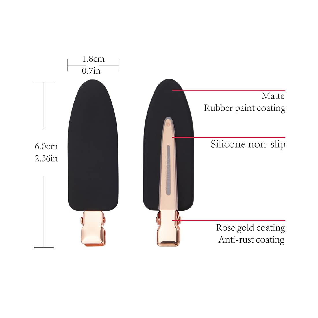 minihope 12 pieces No Bend Hair Clips, No Crease Curl Pin Clips for Makeup Application?2022 style, non-slip.Hair won't get caught between plastic