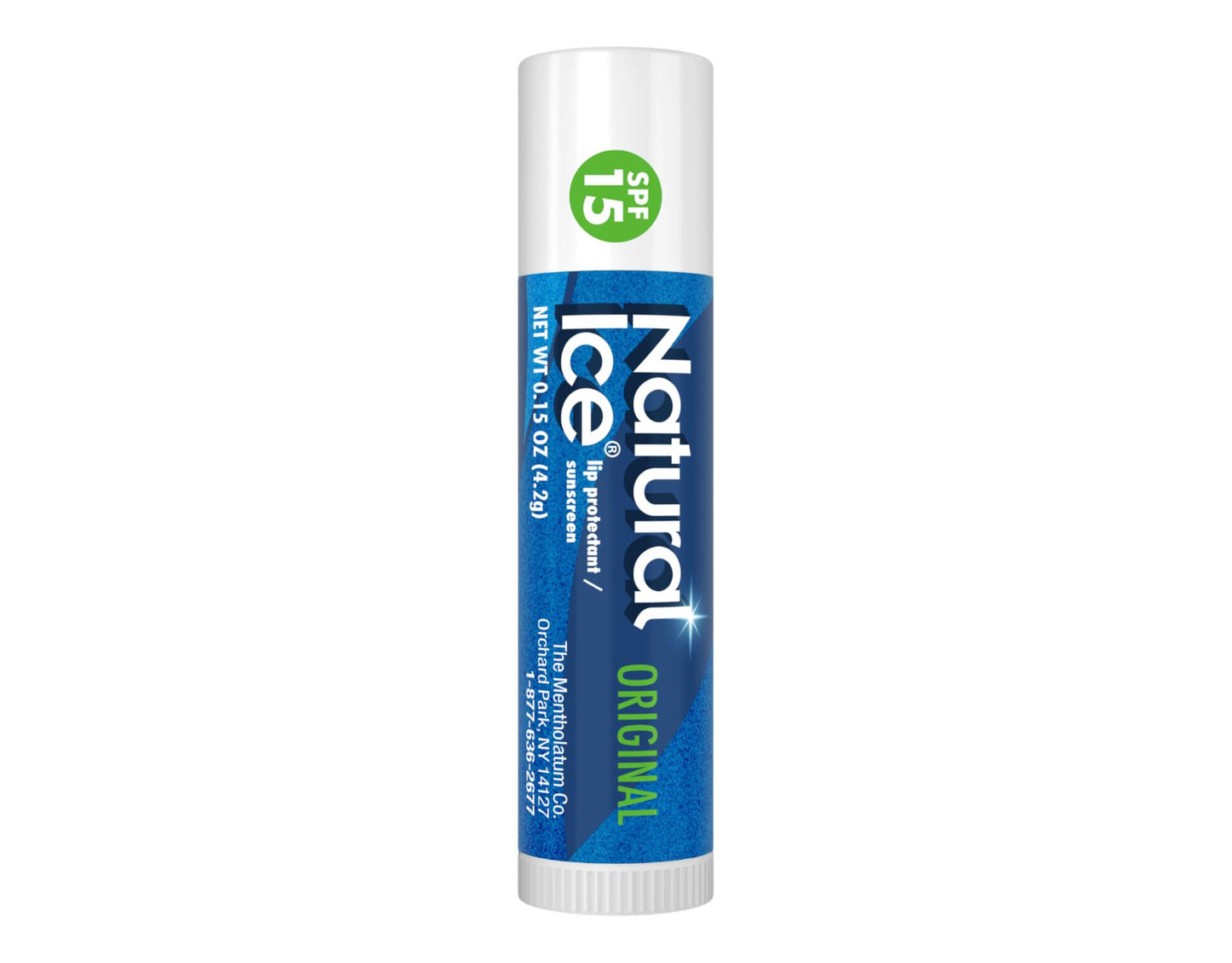 Mentholatum Natural Ice Original SPF 15 Medicated Lip Balm, 0.15 Ounce (Pack of 3) Beauty and Personal Care Natural Ice