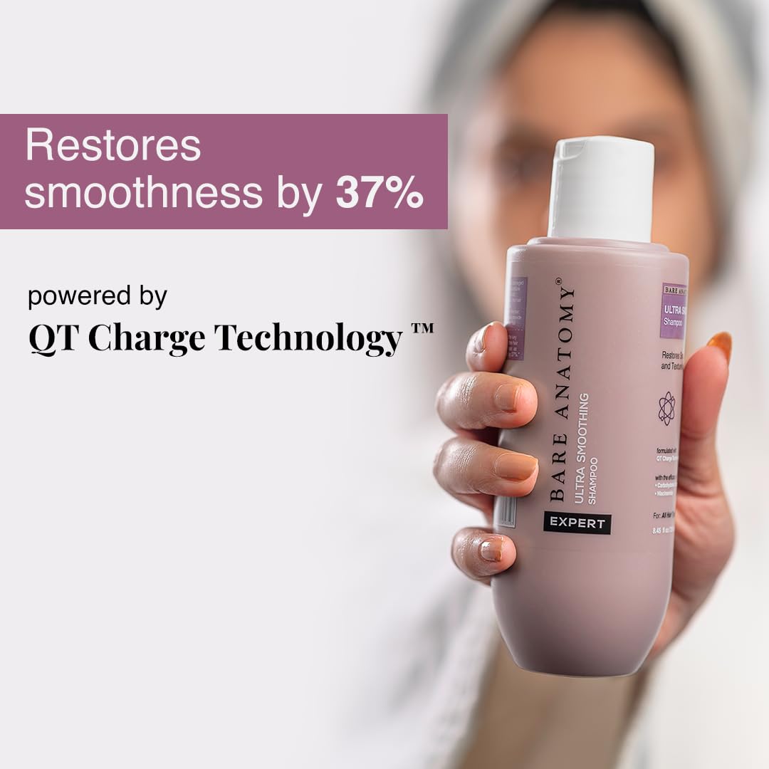 Bare Anatomy Ultra Smoothing Hair Shampoo | Restores Smoothing & Texture by 27% | Dry & Frizzy Hair | Paraben & Sulfate Free | For Women & Men | 250ml Beauty and Personal Care Bare Anatomy