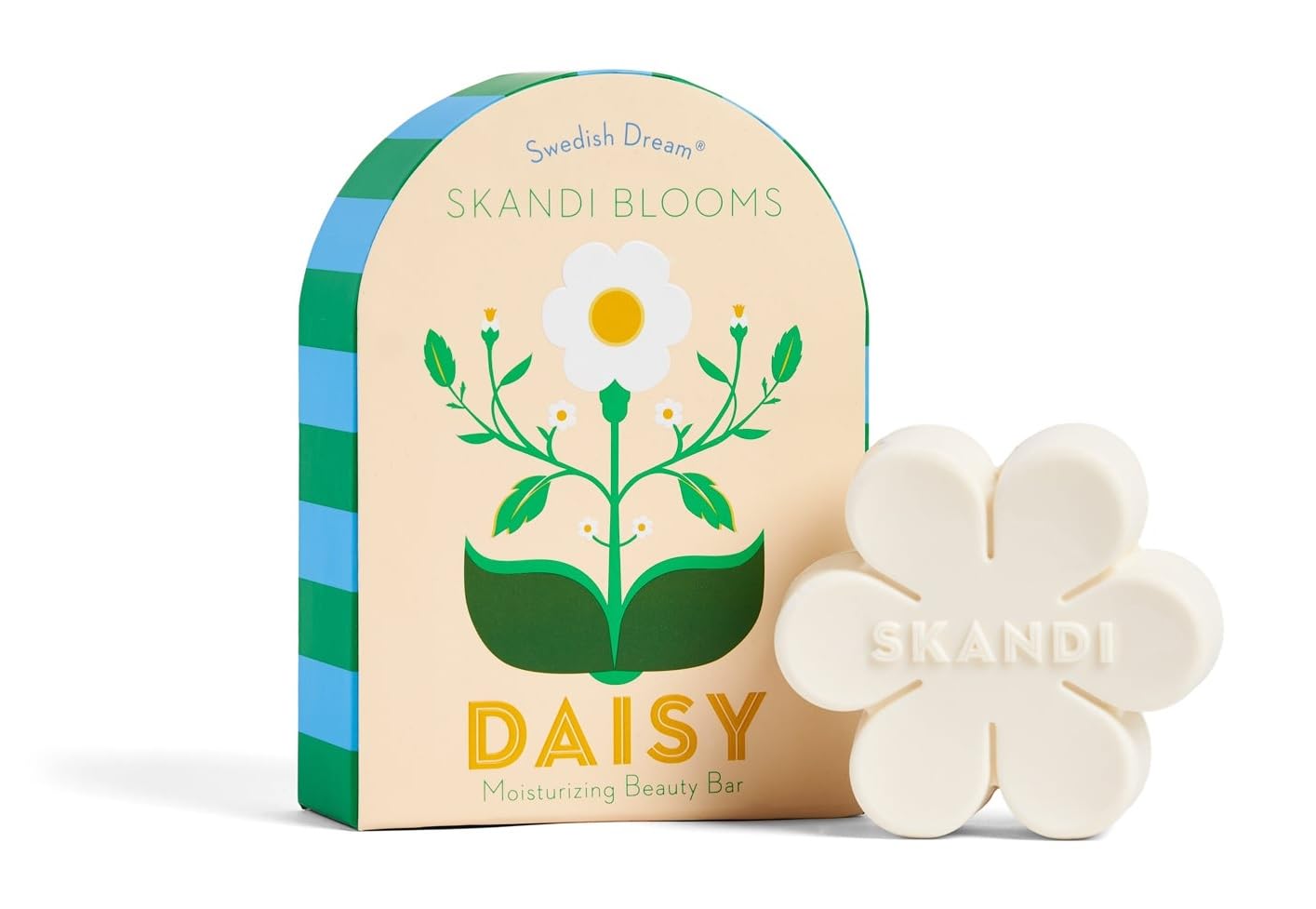 Kalastyle Swedish Dream SKANDI BLOOMS DAISY Bar Soap | Moisturizing Beauty Bar | Made with Sunflower Lechithin | Vegan and Cruelty-Free | 4.28 ounces