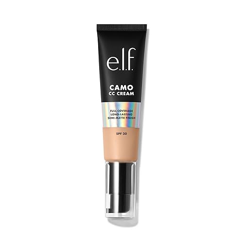 e.l.f. Camo CC Cream, Color Correcting Full Coverage Foundation with SPF 30, Light 210 N, 1.05 Oz