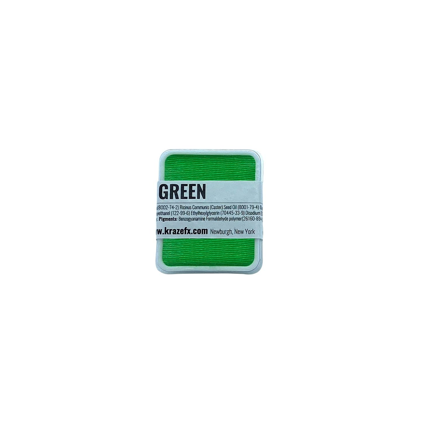 Kraze FX Face Paint Palette Refill - Neon Green Face Paint (6 gm) - Hypoallergenic Non-Toxic Water Activated Professional Halloween Face & Body