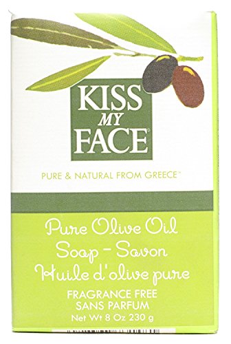 Kiss My Face Pure Olive Oil Bar Soap, Fragrance Free 8 oz (Pack of 12)12