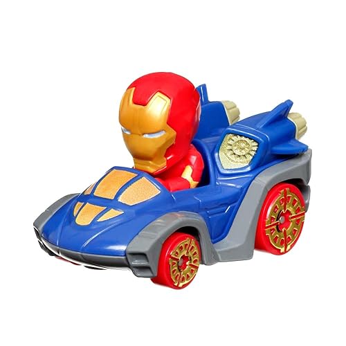 Hot Wheels RacerVerse Die-Cast Vehicle with Iron Man Driver 1:64 Scale