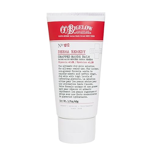 C.O. Bigelow Chapped Hands Balm, No. 1012 with Glycerin (40.3%) 1.7 oz, Hand Lotion Cream for Women and Men to Soften Dry Cracked Skin