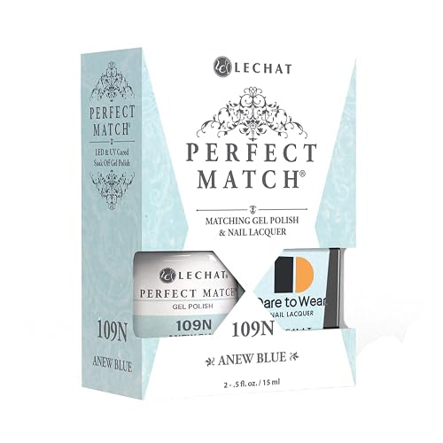 LeChat - Perfect Match - Matching Gel Polish & Nail Lacquer - Holocene Collection (Anew Blue) Beauty & Personal Care LECHAT