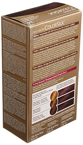 Revlon Colorsilk Haircolor 34, Deep Burgundy - 1 Ea, Pack of 4