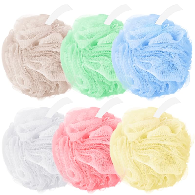 Amazerbst loofah,Shower loofah loofah Sponge,Sponge Body Scrubber for Women and Men (Grey Green Blue White Pink Yellow) Beauty and Personal Care Amazerbst Default Title