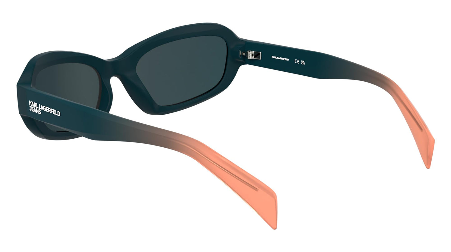 KARL LAGERFELD Unisex Sunglasses, Petrol/Brick, 57