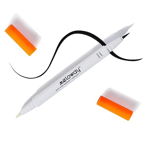 MELOWAY your way eyeliner + remover, 2-in-1 Liquid Eyeliner + Makeup Remover pen super black for easiest application. creates mistake-proof perfect