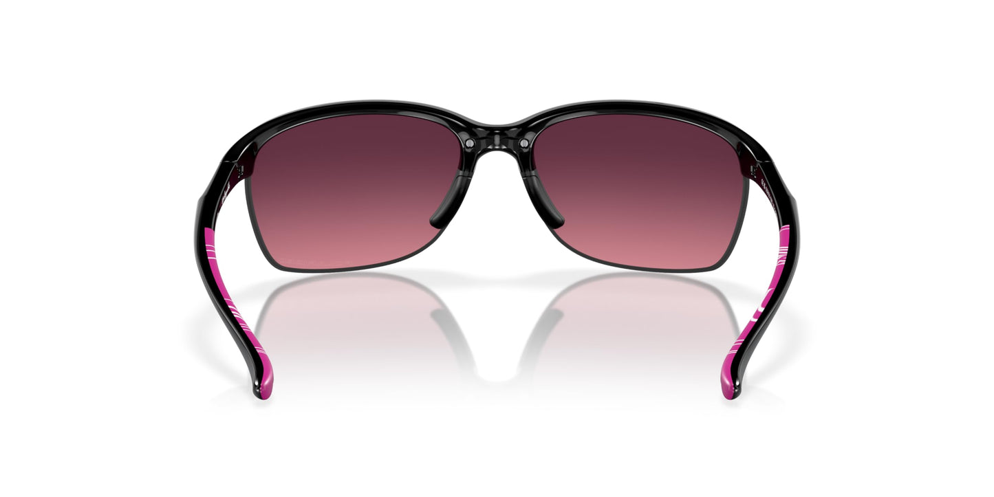 Oakley Womens OO9191 Unstoppable Rectangular Sunglasses, Polished Black/Rose Gradient Polarized, 65 mm