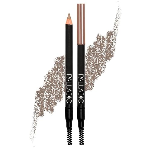 Palladio Brow Pencil & Brush for Eyebrows, Taupe