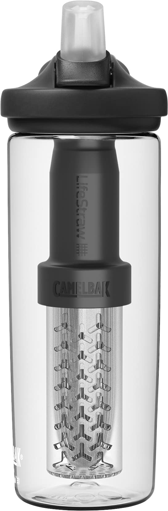 CamelBak Eddy+ Bite Valve Tritan Renew Water Bottle with Water Filter by LifeStraw Clear, 20oz