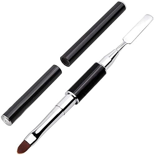 PayPie Dual-Ended Polygel Brush & Picker Brush tool, 2 in 1 Stainless Steel Designs Polygel Nail Brushes Gel Nail Tool for PolyGel Gel Acrylic Nails