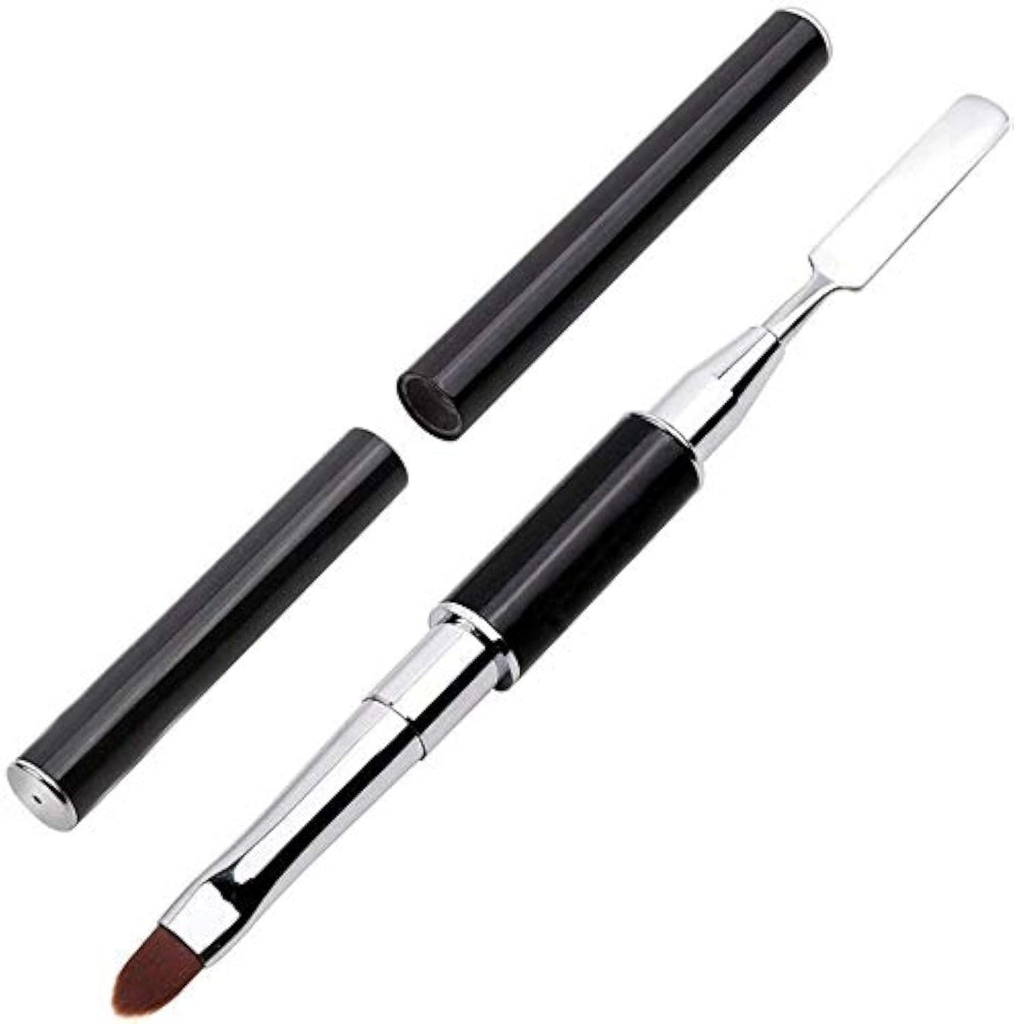 PayPie Dual-Ended Polygel Brush & Picker Brush tool, 2 in 1 Stainless Steel Designs Polygel Nail Brushes Gel Nail Tool for PolyGel Gel Acrylic Nails